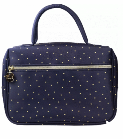 Killys Golden Heart sangaga tumesinine kosmeetikakott kuldsete detailidega