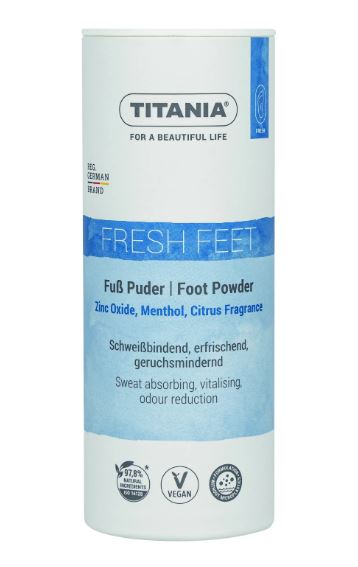 TITANIA Fresh Feet jalapuuder tsinkoksiidi ja mentooliga